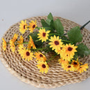 Bouquet de Girassóis Artificiais Sol Dourado - Linha Casa Decor